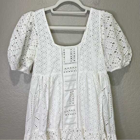 NEW Spell and the Gypsy Lottie Gown with Slip White Eyelet Lace Small - Picture 7 of 15
